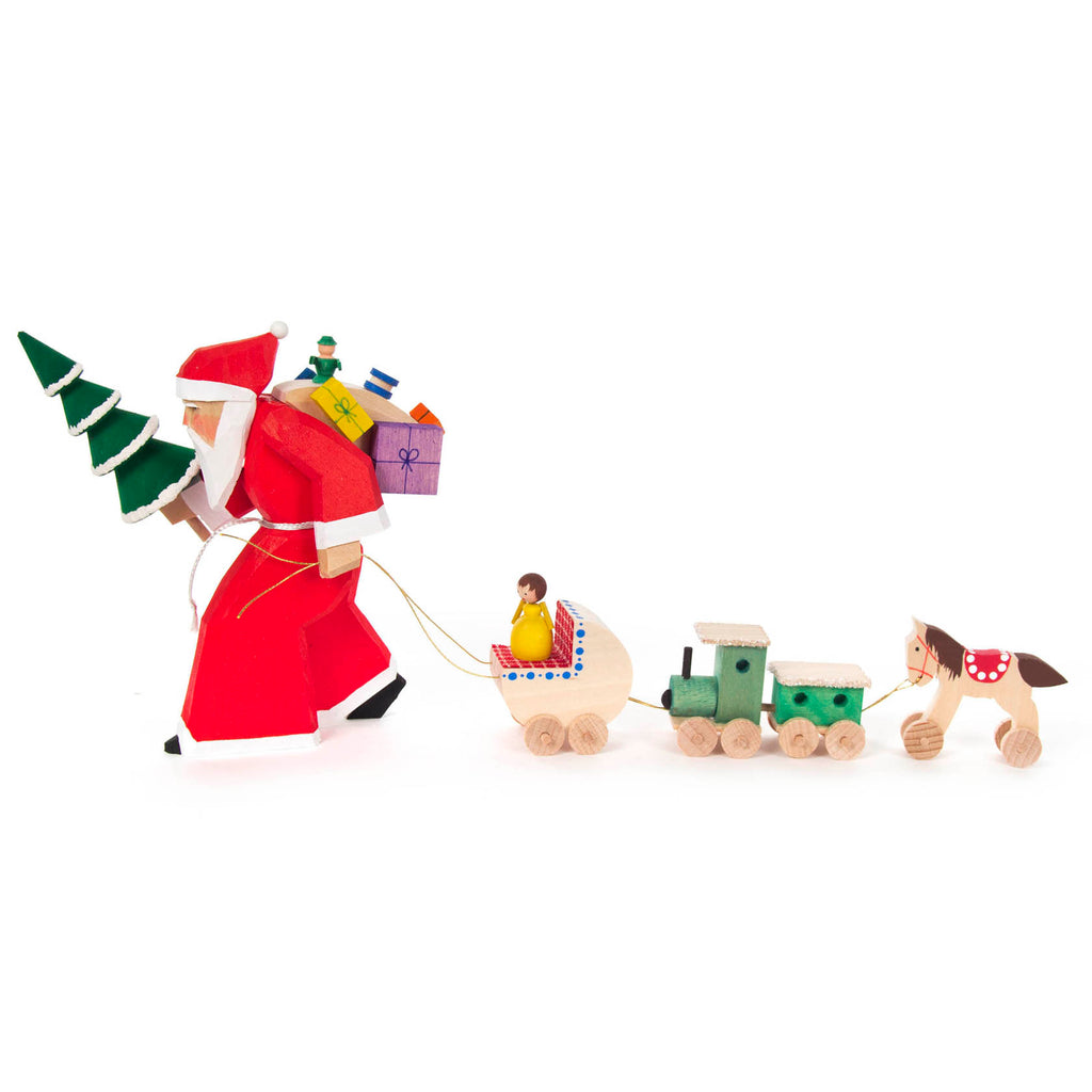 Santa Figure Pulling Toy Train