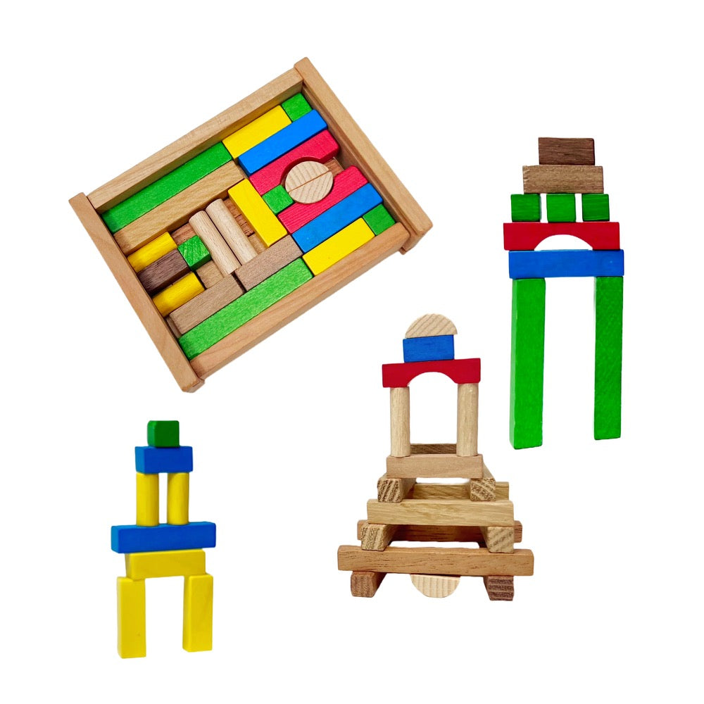 Loquai Holzkunst Mini Building Blocks in a Box