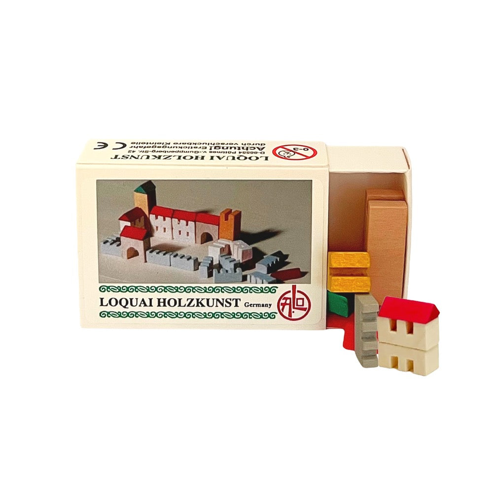 Loquai Holzkunst Mini Matchbox · Construct a Castle