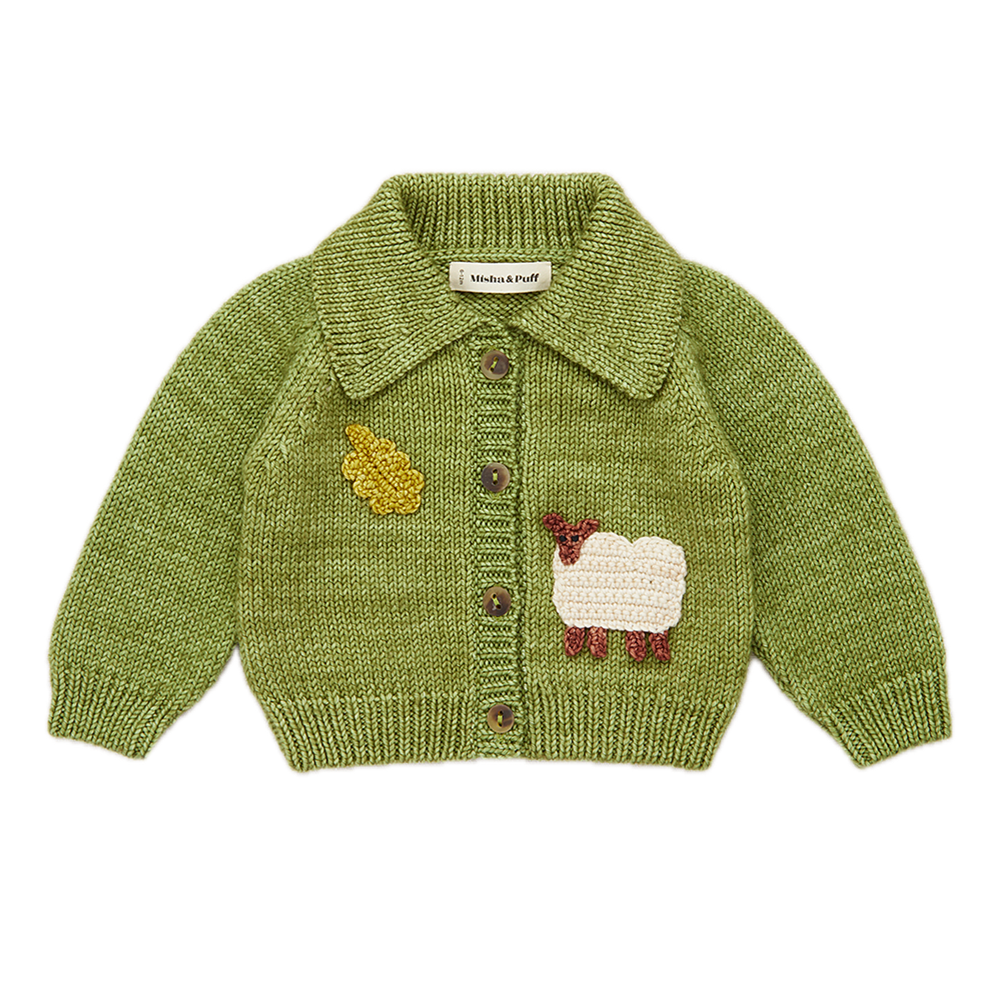 Misha and Puff Baby Meadow Motley Cardigan · Sprig