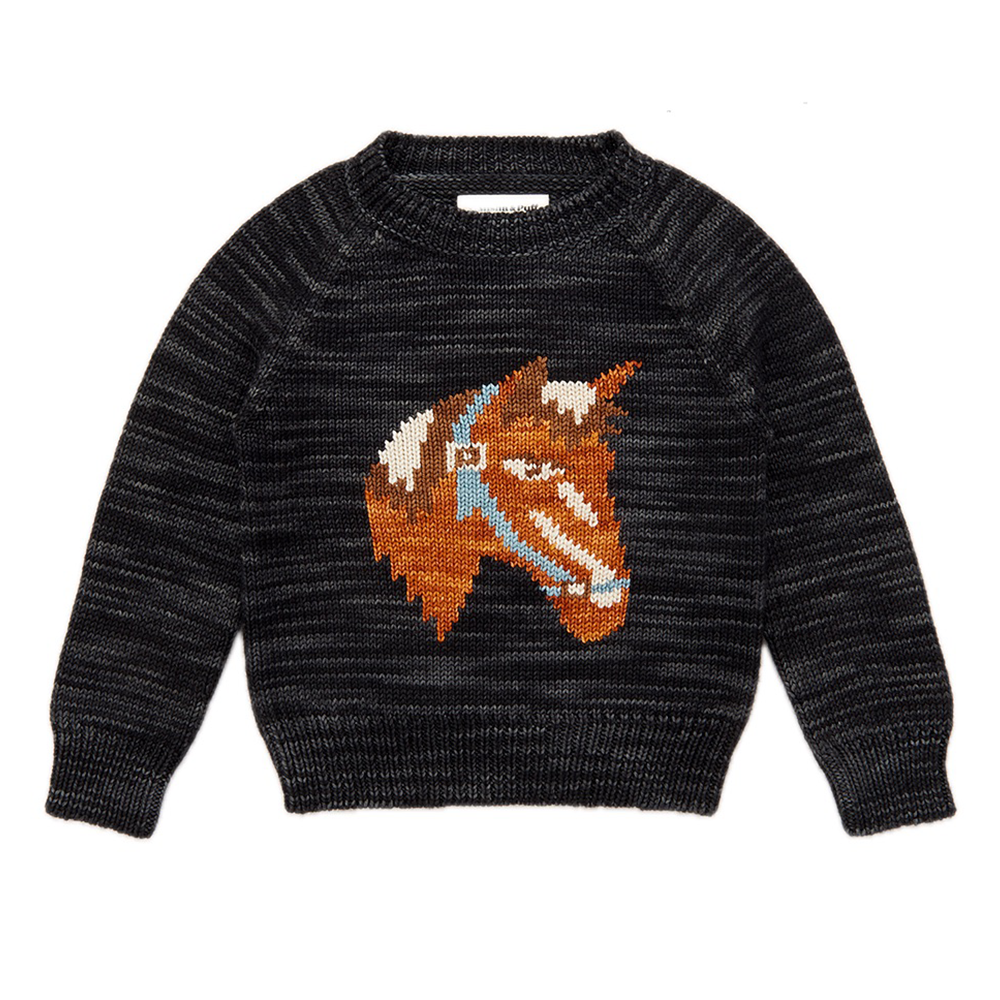 Misha and Puff Yearling Horse Sweater · Licorice