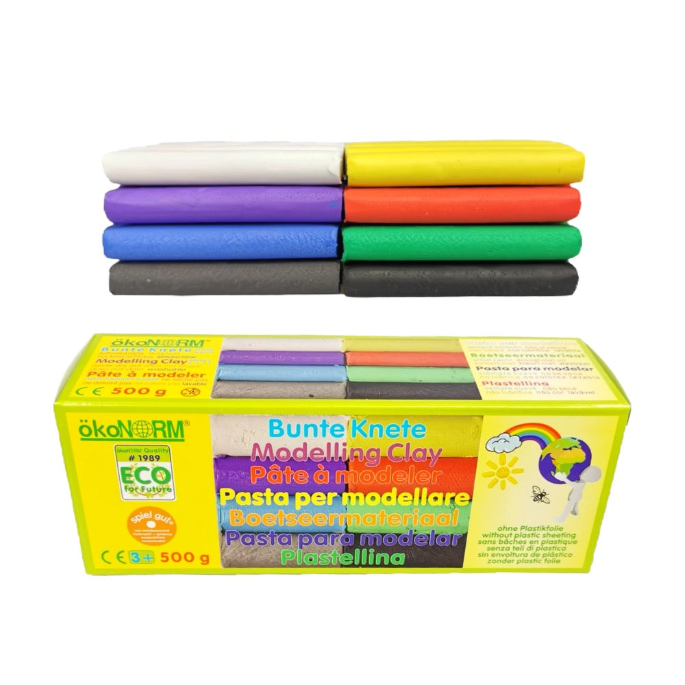 Okonorm Eco 8 Piece Colorful Modeling Dough Set