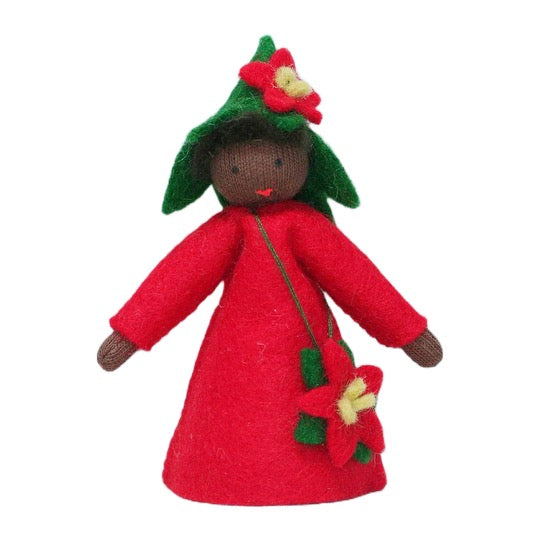 Poinsettia Fairy with Purse · Black