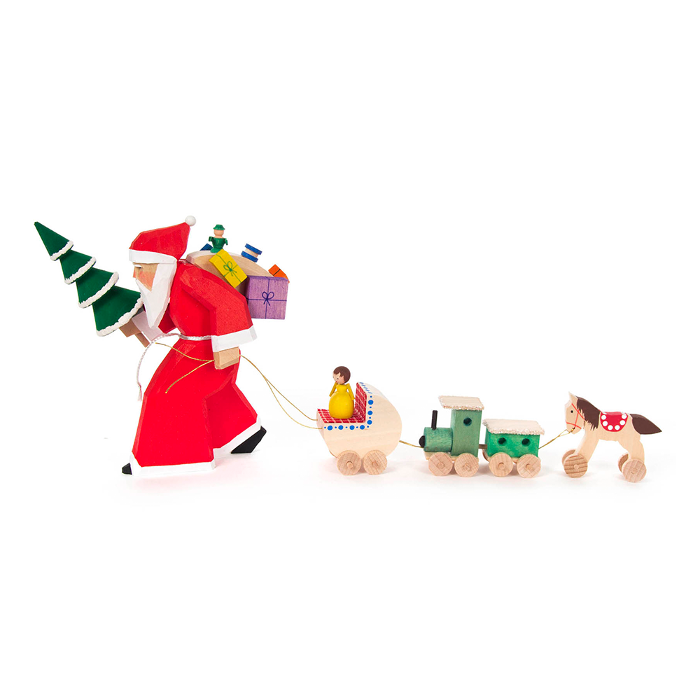 Santa Figure Pulling Toy Train